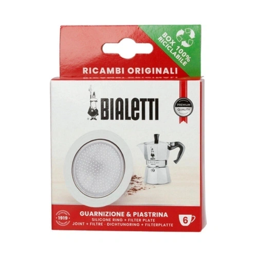 Bialetti Filterplaatje Moka Induction + 1 Siliconen Ring - 6/c 