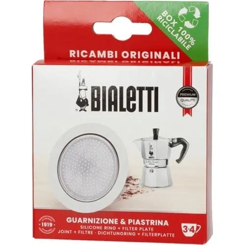 Bialetti Filterplaatje Moka Induction + 1 Siliconen Ring - 3 en 4/c