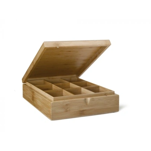 Theedoos Bredemeijer 9-vaks gesloten Bamboe - Thee-accessoires 
