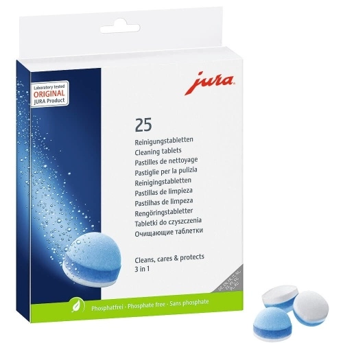 Jura 3 in 1 reinigingstabletten | 25 stuks | Voordeelpack